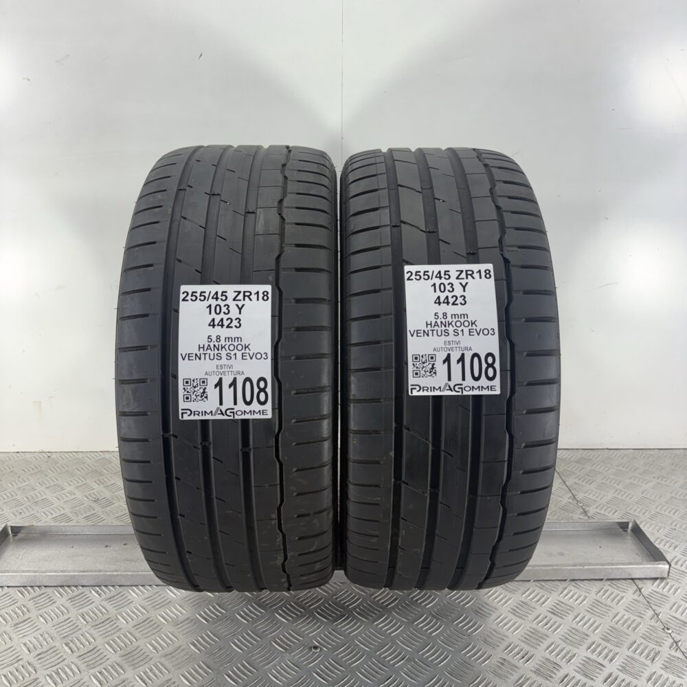 Gomme Usate 255 45 ZR18 103Y Hankook Ventus S1 Evo3 83% Estive | Gomme Usate | PrimaGomme.it Gomme Usate 255 45 ZR18 103Y Hankook Ventus S1 Evo3 83% Estive