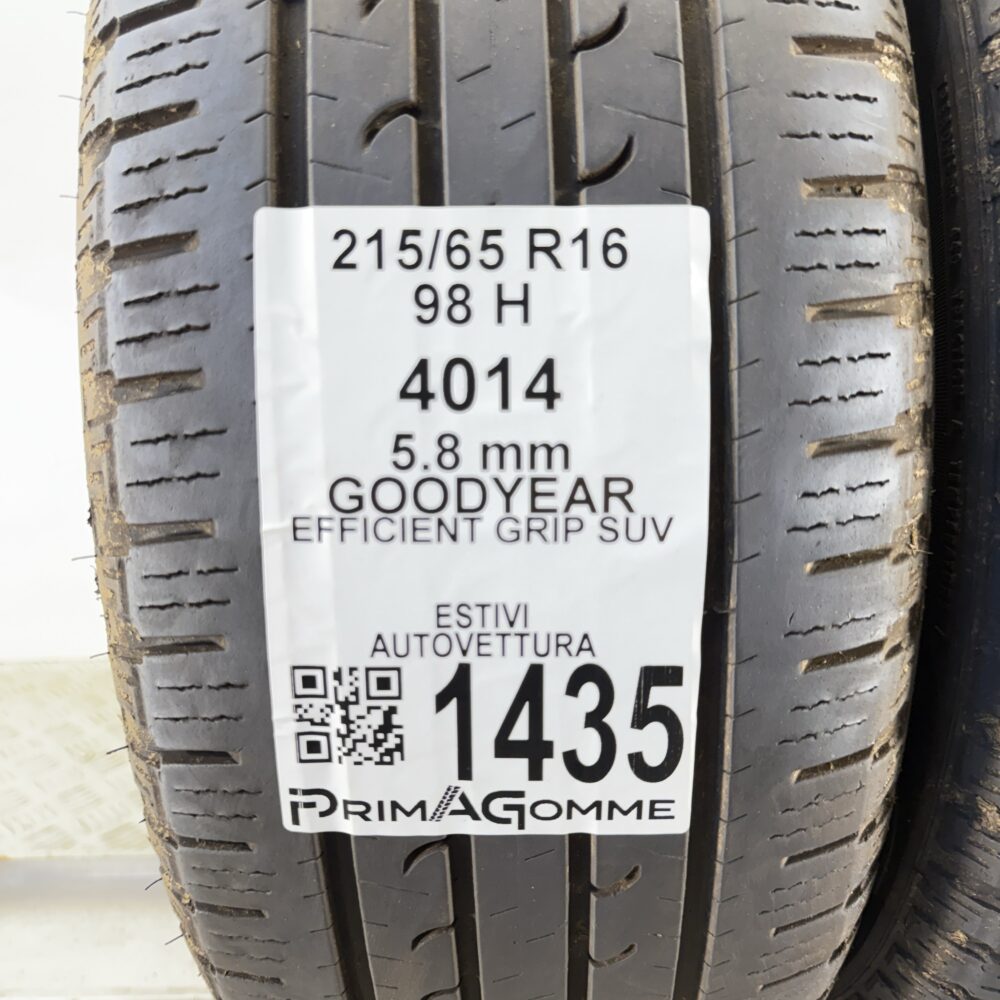 Pneumatici Usati 215 65 R16 98H Goodyear Efficient Grip SUV 78% Estive | Gomme Usate | PrimaGomme.it Pneumatici Usati 215 65 R16 98H Goodyear Efficient Grip SUV 78% Estive - immagine 4