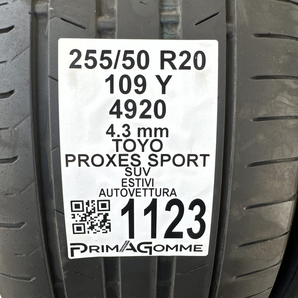 Gomme Usate 255 50 R20 109Y TOYO Proxes Sport Estive | Gomme Usate | PrimaGomme.it Gomme Usate 255 50 R20 109Y TOYO Proxes Sport Estive - immagine 3