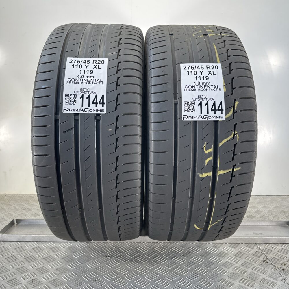 Gomme Usate 275 45 R20 XL 110Y Continental PremiumContact 6 Estive | Gomme Usate | PrimaGomme.it Gomme Usate 275 45 R20 XL 110Y Continental PremiumContact 6 Estive