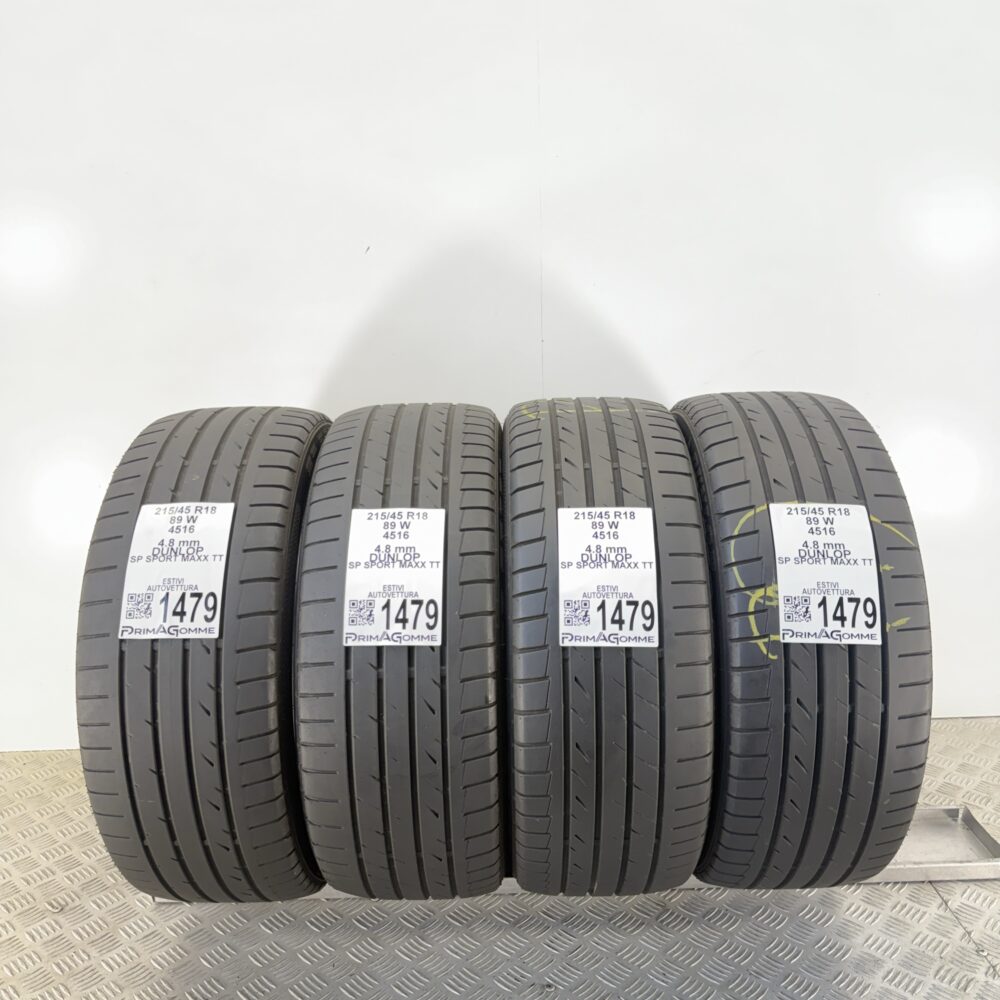 Gomme Usate 215 45 R18 89W Dunlop SP Sport Maxx TT 68% Estive | Gomme Usate | PrimaGomme.it Gomme Usate 215 45 R18 89W Dunlop SP Sport Maxx TT 68% Estive