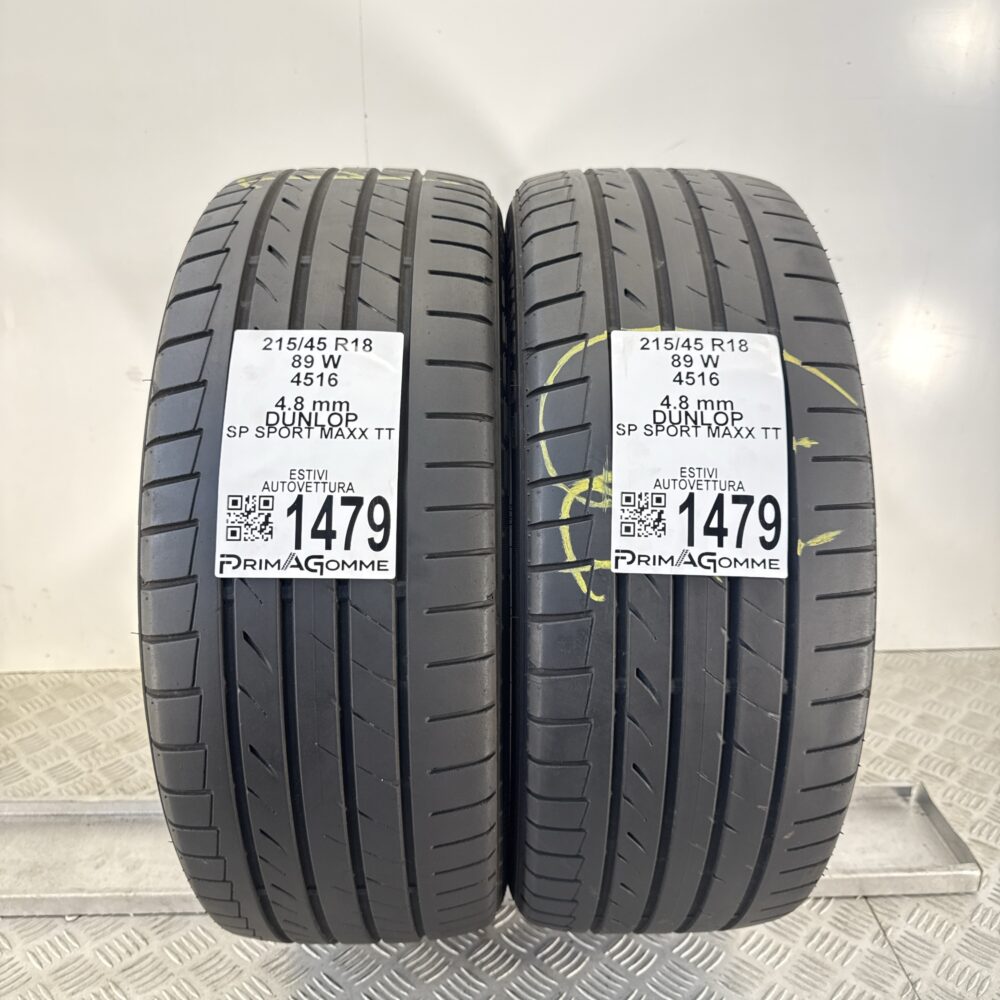 Gomme Usate 215 45 R18 89W Dunlop SP Sport Maxx TT 68% Estive | Gomme Usate | PrimaGomme.it Gomme Usate 215 45 R18 89W Dunlop SP Sport Maxx TT 68% Estive - immagine 12