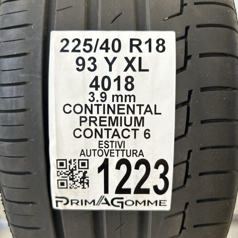 Pneumatico Usato 225 40 R18 XL 93Y Continental Premium Contact 6 Estivo | Gomme Usate | PrimaGomme.it Pneumatico usato 225 40 R18 Continental Premium Contact 6 - foto 4