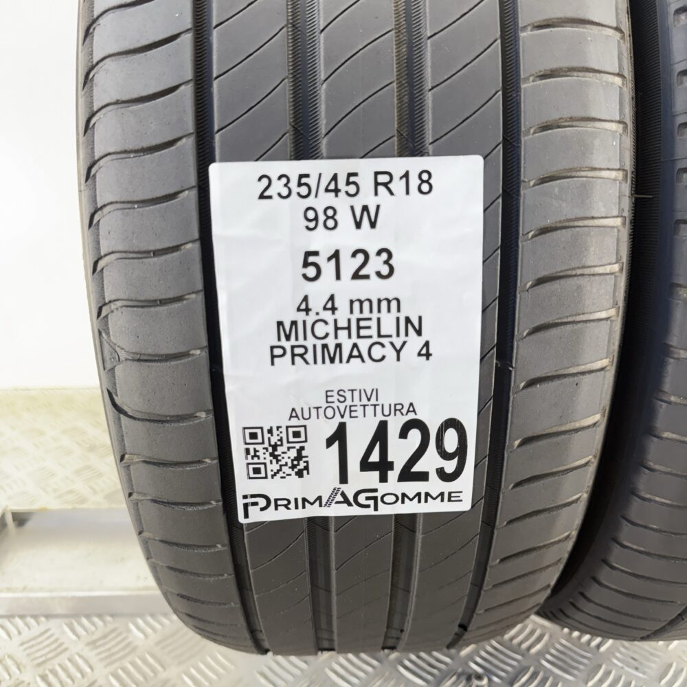 Gomme Usate 235 45 R18 98W Michelin Primacy 4 Estive | Gomme Usate | PrimaGomme.it Gomme Usate 235 45 R18 98W Michelin Primacy 4 Estive - immagine 2