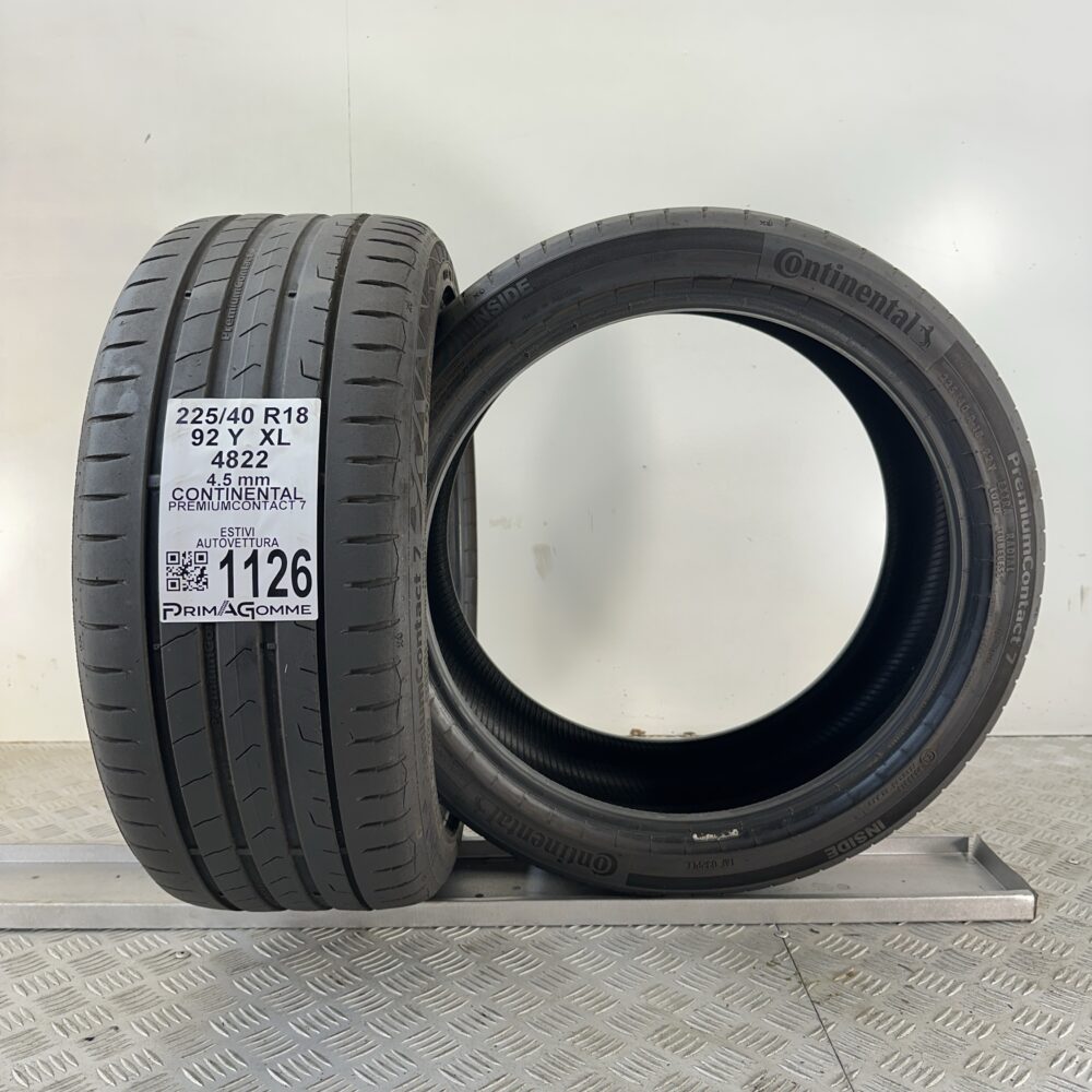 Gomme Usate 225 40 R18 XL 92Y Continental PremiumContact 7 Estive | Gomme Usate | PrimaGomme.it Gomme Usate 225 40 R18 XL 92Y Continental PremiumContact 7 Estive - immagine 6