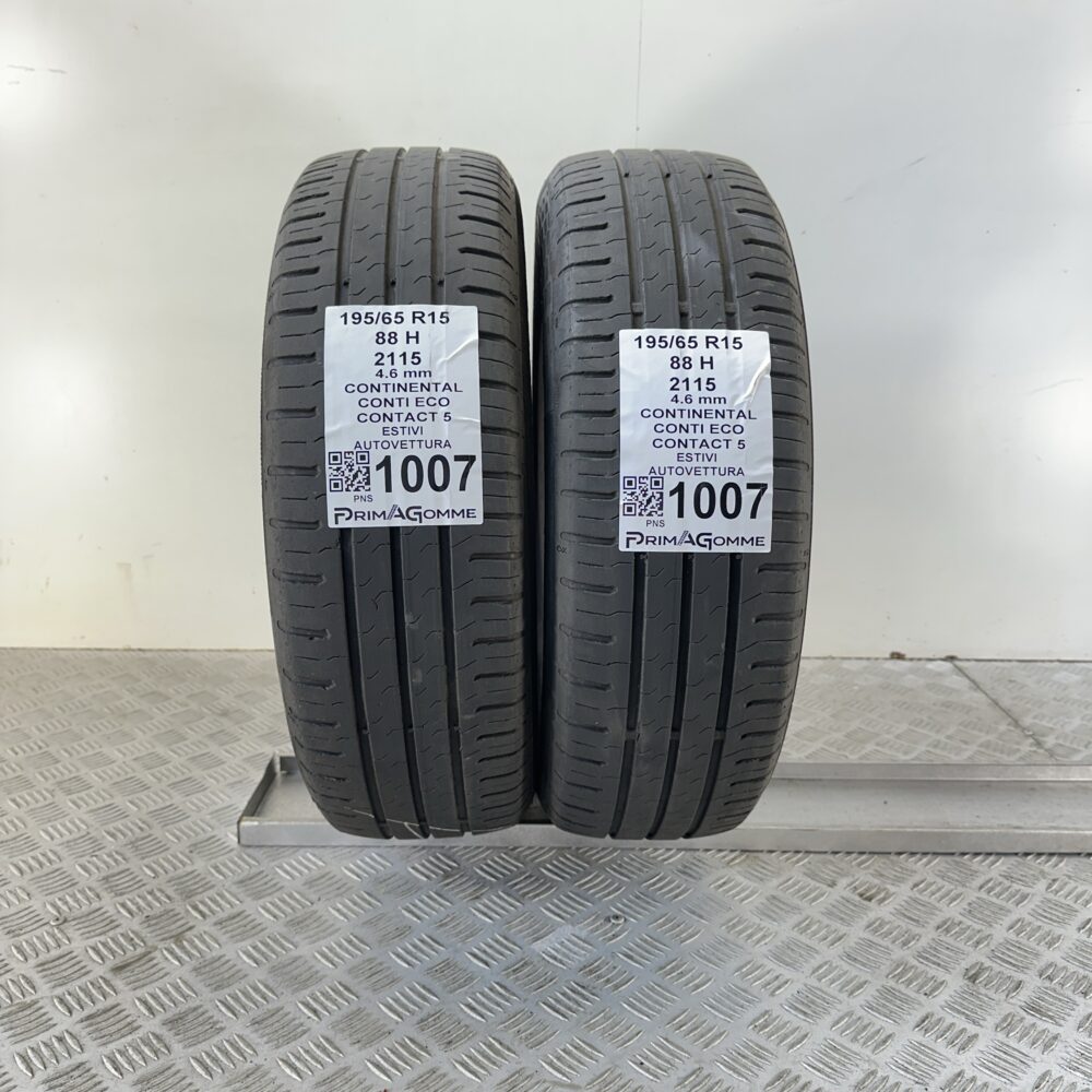 Gomme Usate 195 65 R15 88H Continental Conti Eco Contact 5 Estive | Gomme Usate | PrimaGomme.it Gomme Usate 195 65 R15 88H Continental Conti Eco Contact 5 Estive