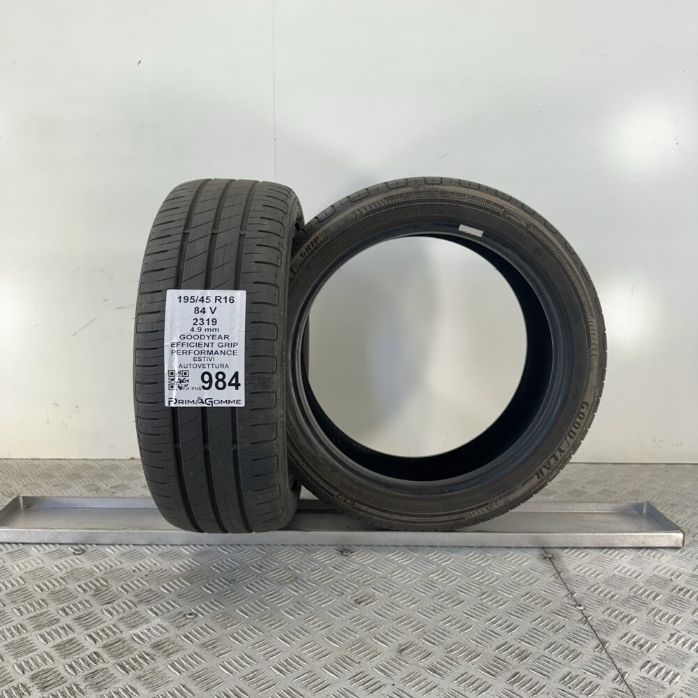 Gomme Usate 195 45 R16 84V Goodyear Efficient Grip Performance 70% Estive | Gomme Usate | PrimaGomme.it Gomme Usate 195 45 R16 84V Goodyear Efficient Grip Performance 70% Estive - immagine 6