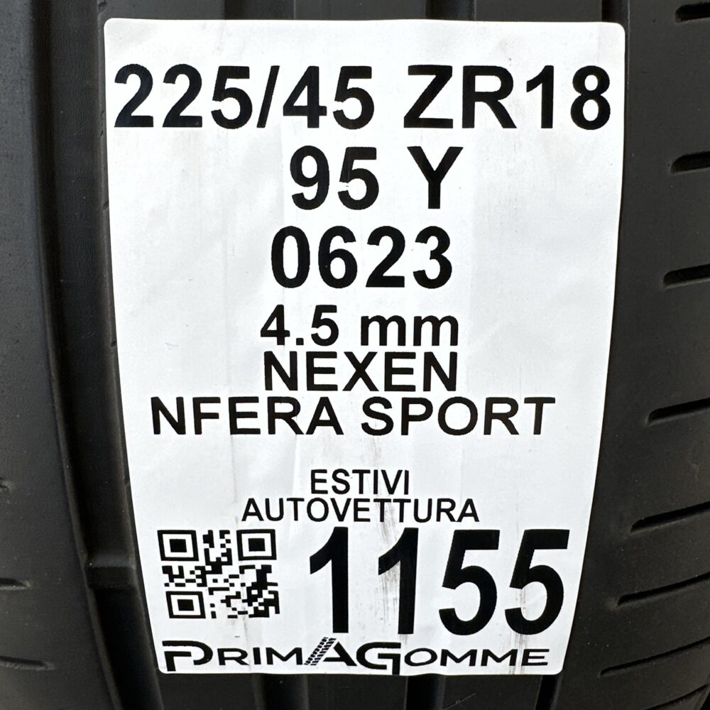 Gomme Usate 225 45 ZR18 95Y Nexen Nfera Sport Estive | Gomme Usate | PrimaGomme.it Gomme Usate 225 45 ZR18 95Y Nexen Nfera Sport Estive - immagine 3