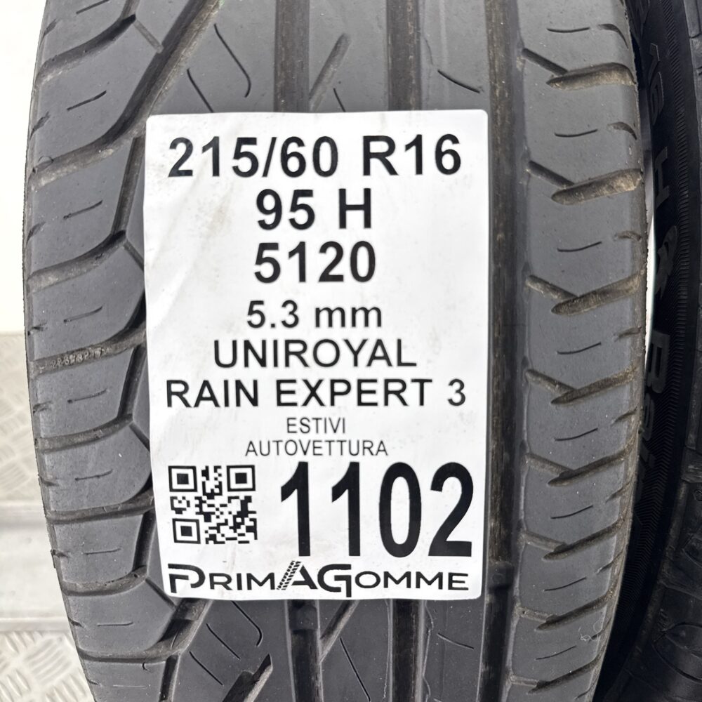Gomme Usate 215 60 R16 95H Uniroyal Rain Expert 3 76% Estive | Gomme Usate | PrimaGomme.it Gomme Usate 215 60 R16 95H Uniroyal Rain Expert 3 76% Estive - immagine 3