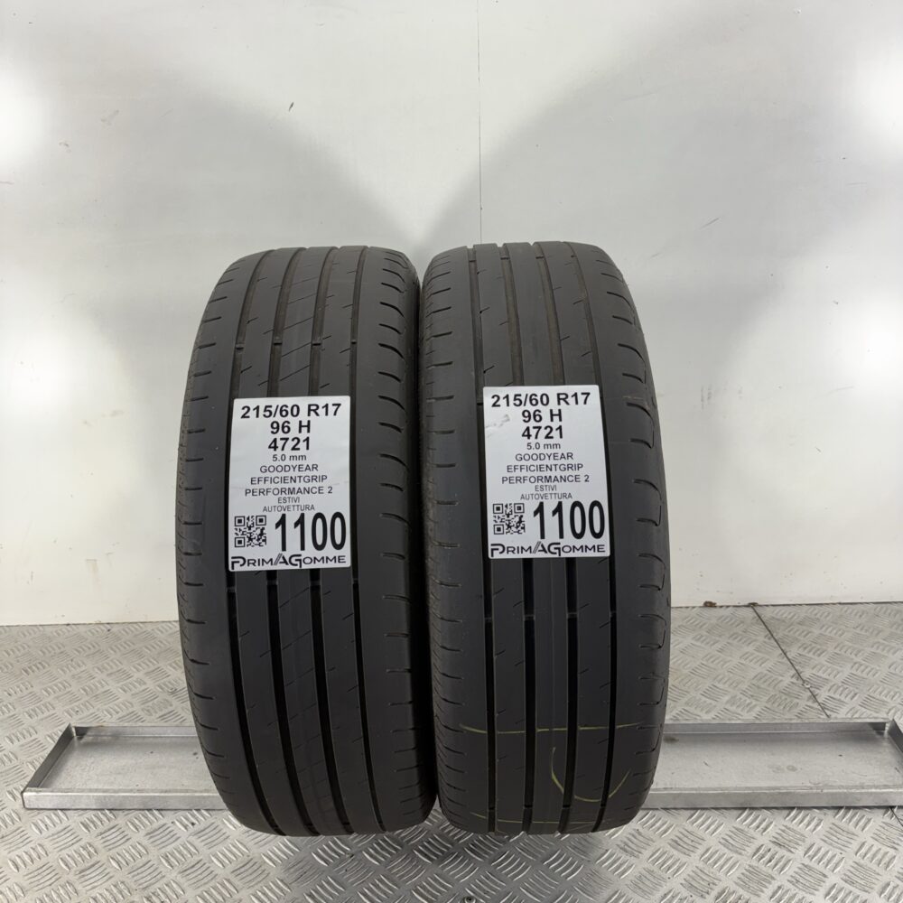 Gomme Usate 215 60 R17 96H Goodyear EfficientGrip Performance 2 71% Estive | Gomme Usate | PrimaGomme.it Gomme Usate 215 60 R17 96H Goodyear EfficientGrip Performance 2 71% Estive