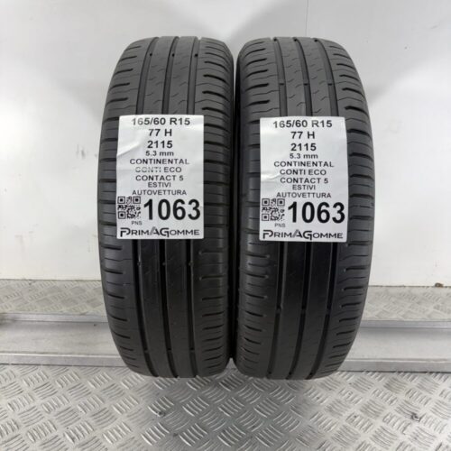 Gomme Usate 165 60 R15 77H Continental Conti Eco Contact 5 76% Estive