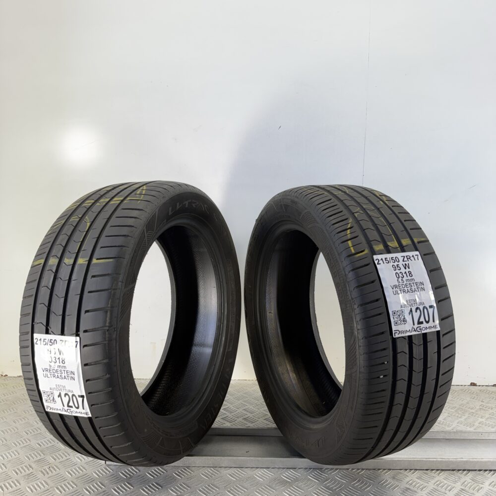 Gomme Usate 215 50 ZR17 95W Vredestein Ultrasatin 78% Estive | Gomme Usate | PrimaGomme.it Gomme Usate 215 50 ZR17 95W Vredestein Ultrasatin 78% Estive - immagine 8