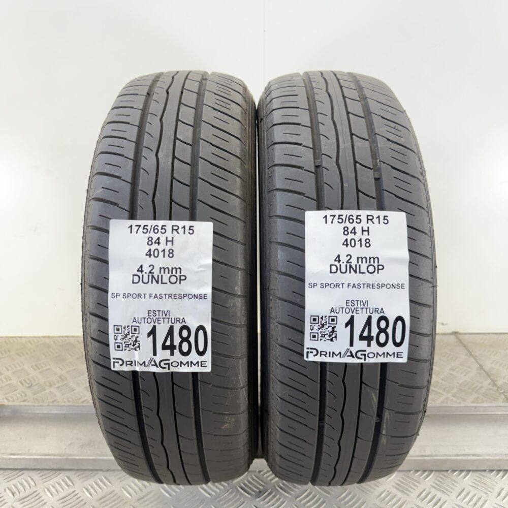 Gomme Usate 175 65 R15 84H Dunlop SP Sport Fast Response Estive | Gomme Usate | PrimaGomme.it Gomme Usate 175 65 R15 84H Dunlop SP Sport Fast Response Estive