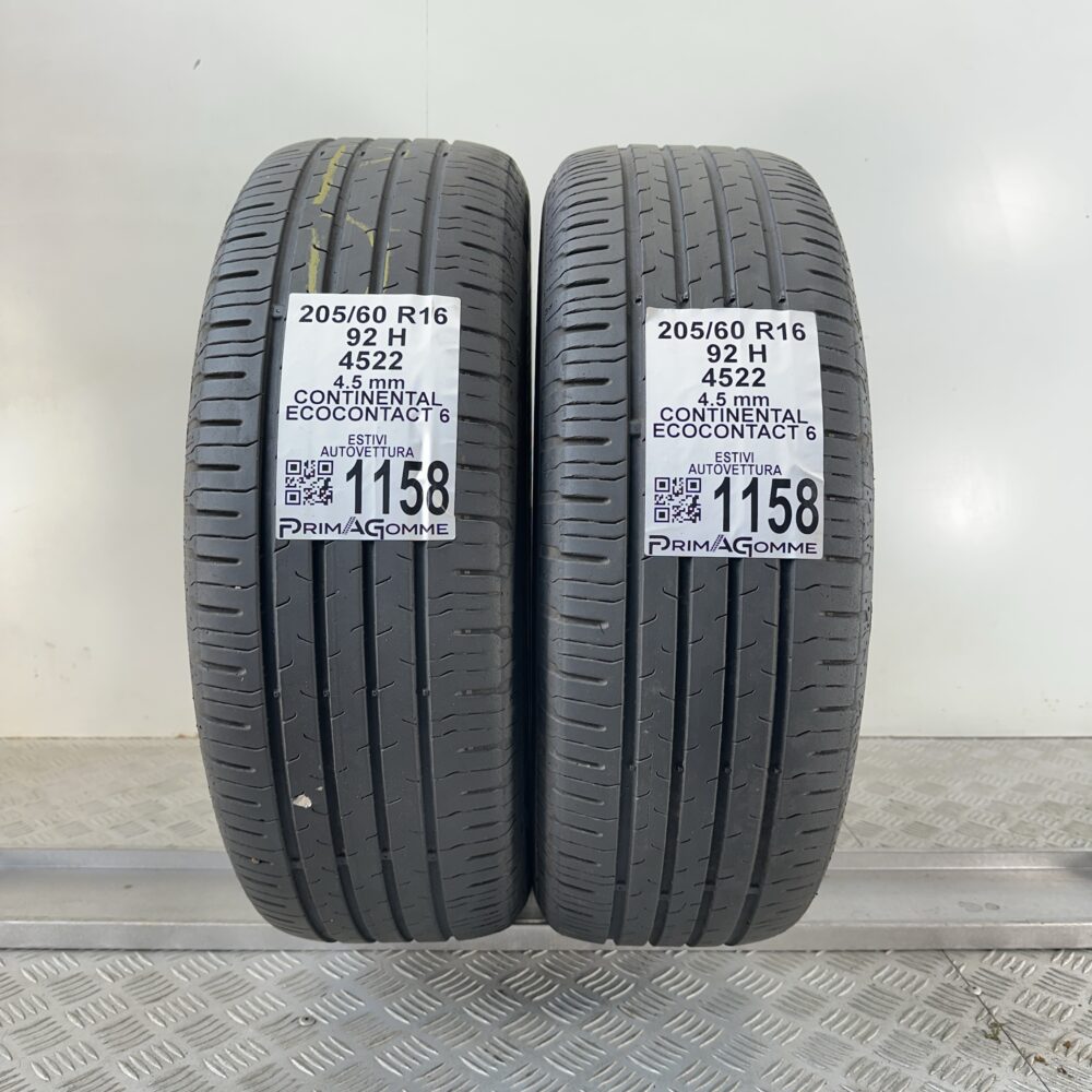 Gomme Usate 205 60 R16 92H Continental Ecocontact 6 Estive | Gomme Usate | PrimaGomme.it Gomme Usate 205 60 R16 92H Continental Ecocontact 6 Estive