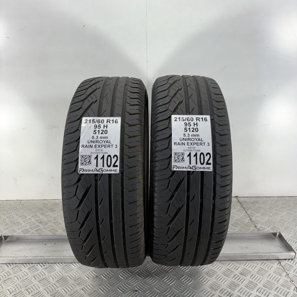 Gomme Usate 215 60 R16 95H Uniroyal Rain Expert 3 76% Estive | Gomme Usate | PrimaGomme.it Gomme Usate 215 60 R16 95H Uniroyal Rain Expert 3 76% Estive