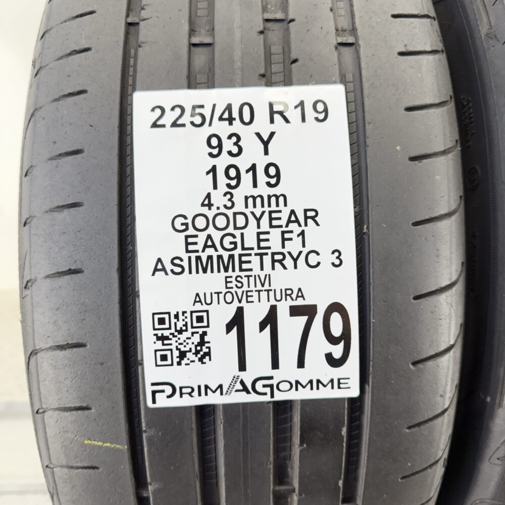 Gomme Usate 225 40 R19 93Y Goodyear Eagle F1 Asymetric 3 Estive | Gomme Usate | PrimaGomme.it Gomme Usate 225 40 R19 93Y Goodyear Eagle F1 Asymetric 3 Estive - immagine 3
