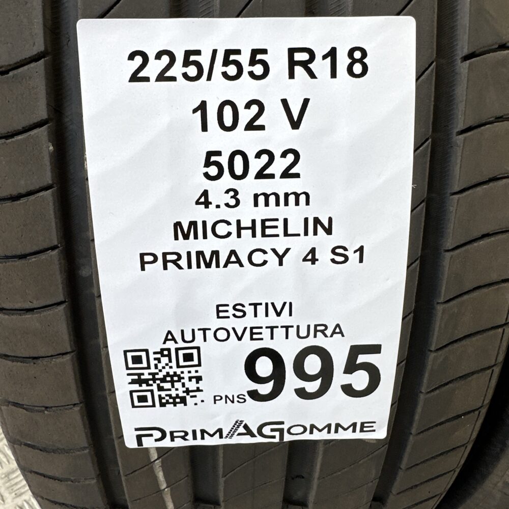 Gomme Usate 225 55 R18 102V Michelin Primacy 4 S1 Estive | Gomme Usate | PrimaGomme.it Gomme Usate 225 55 R18 102V Michelin Primacy 4 S1 Estive - immagine 5