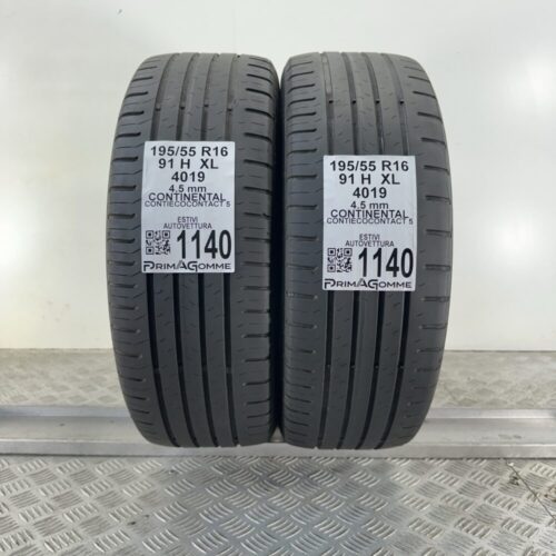 Gomme Usate 195 55 R16 XL 91H Continental ContiEcoContact 5 Estive