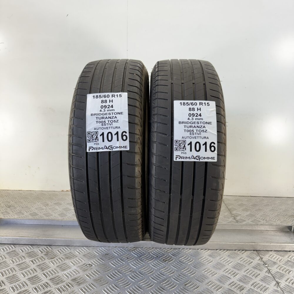 Gomme Usate 185 60 R15 88H Bridgestone Turanza Estive | Gomme Usate | PrimaGomme.it Gomme Usate 185 60 R15 88H Bridgestone Turanza Estive