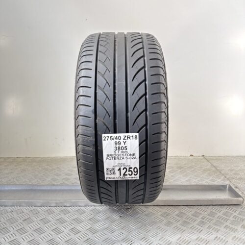 Pneumatico Usato 275 40 ZR18 99Y Bridgestone Potenza S-02A 81% Estivo