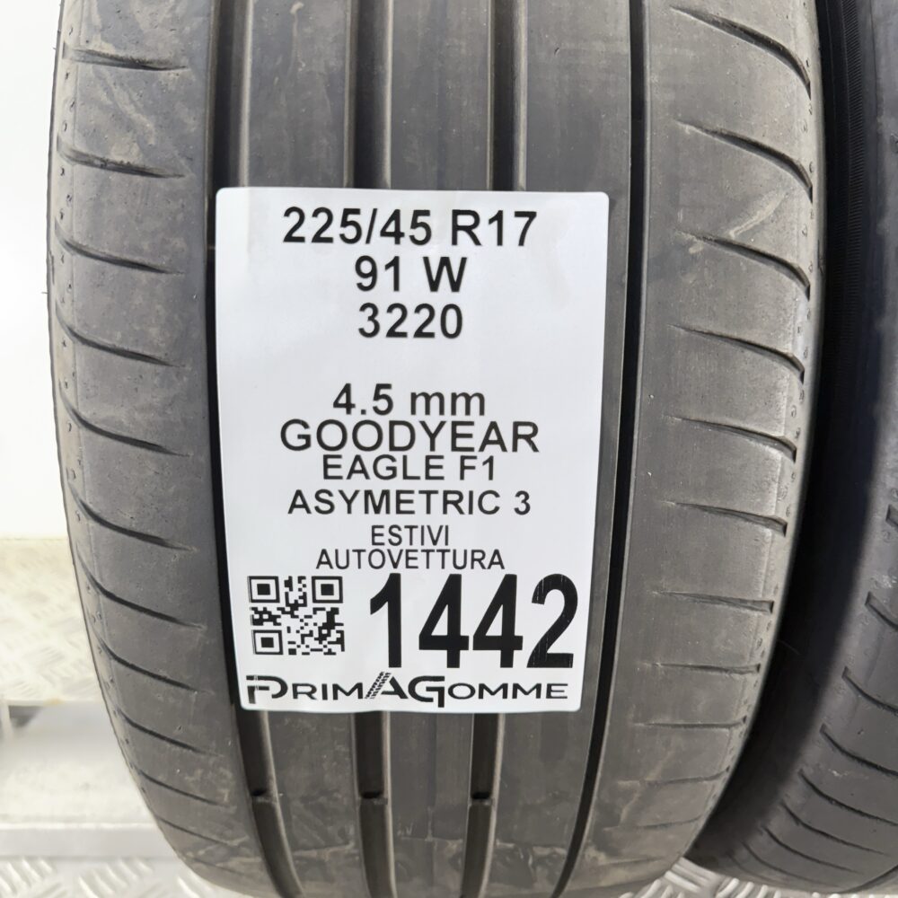 Gomme Usate 225 45 R17 91W Goodyear Eagle F1 Asymmetric 3 Estive | Gomme Usate | PrimaGomme.it Gomme Usate 225 45 R17 91W Goodyear Eagle F1 Asymmetric 3 Estive - immagine 3