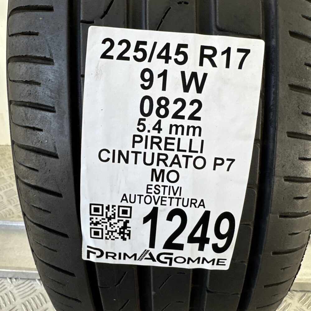 Pneumatico Usato 225 45 R17 91W Pirelli Cinturato P7 MO 77% Estivo | Gomme Usate | PrimaGomme.it Pneumatico usato 225 45 R17 Pirelli Cinturato P7 MO - foto 4