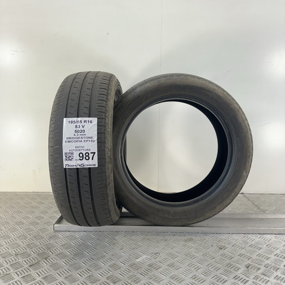 Gomme Usate 185 55 R16 83V Bridgestone Ecopia EP150 Estive | Gomme Usate | PrimaGomme.it Gomme Usate 185 55 R16 83V Bridgestone Ecopia EP150 Estive - immagine 4