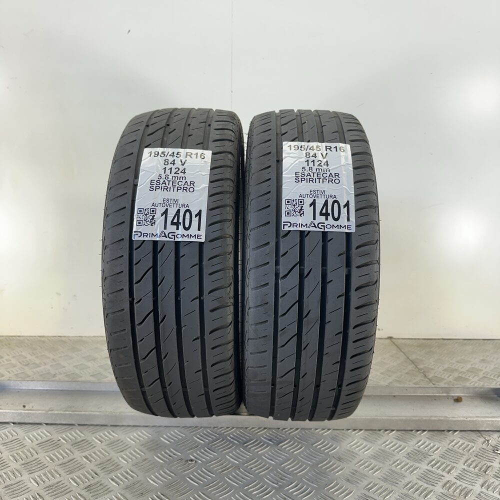 Gomme Usate 195 45 R16 84V Esatecar SpiritPro 82% Estive | Gomme Usate | PrimaGomme.it Gomme Usate 195 45 R16 84V Esatecar SpiritPro 82% Estive