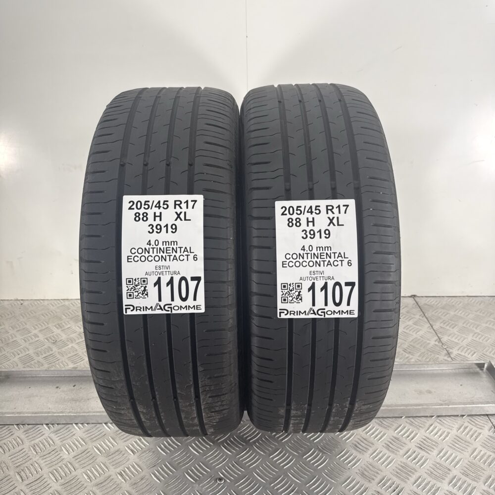 Gomme Usate 205 45 R17 XL 88H Continental Ecocontact 6 Estive | Gomme Usate | PrimaGomme.it Gomme Usate 205 45 R17 XL 88H Continental Ecocontact 6 Estive