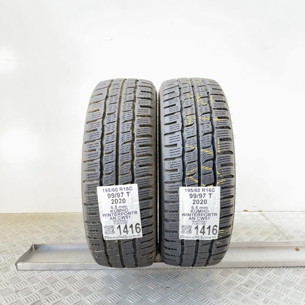 Gomme Usate 195 60 R16C 99 97T Kumho Winterportran CW51 88% Invernali | Gomme Usate | PrimaGomme.it Gomme Usate 195 60 R16C 99 97T Kumho Winterportran CW51 88% Invernali - immagine 4