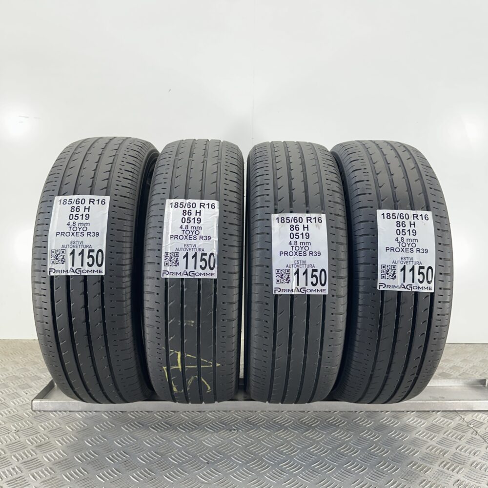 Gomme Usate 185 60 R16 86H Toyo Proxes R39 68% Estive | Gomme Usate | PrimaGomme.it Gomme Usate 185 60 R16 86H Toyo Proxes R39 68% Estive