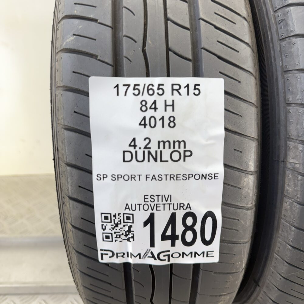 Gomme Usate 175 65 R15 84H Dunlop SP Sport Fast Response Estive | Gomme Usate | PrimaGomme.it Gomme Usate 175 65 R15 84H Dunlop SP Sport Fast Response Estive - immagine 2
