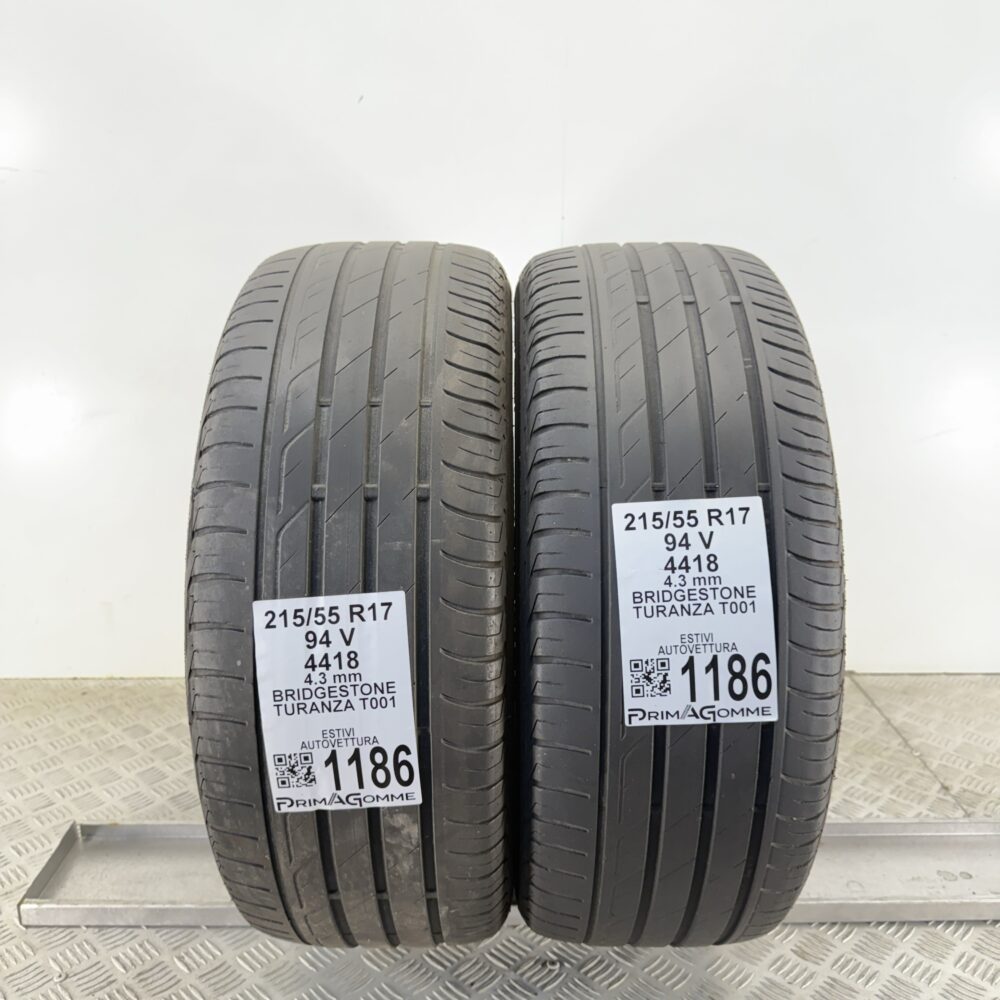 Gomme Usate 215 55 R17 94V Bridgestone Turanza T001 Estive | Gomme Usate | PrimaGomme.it Gomme Usate 215 55 R17 94V Bridgestone Turanza T001 Estive