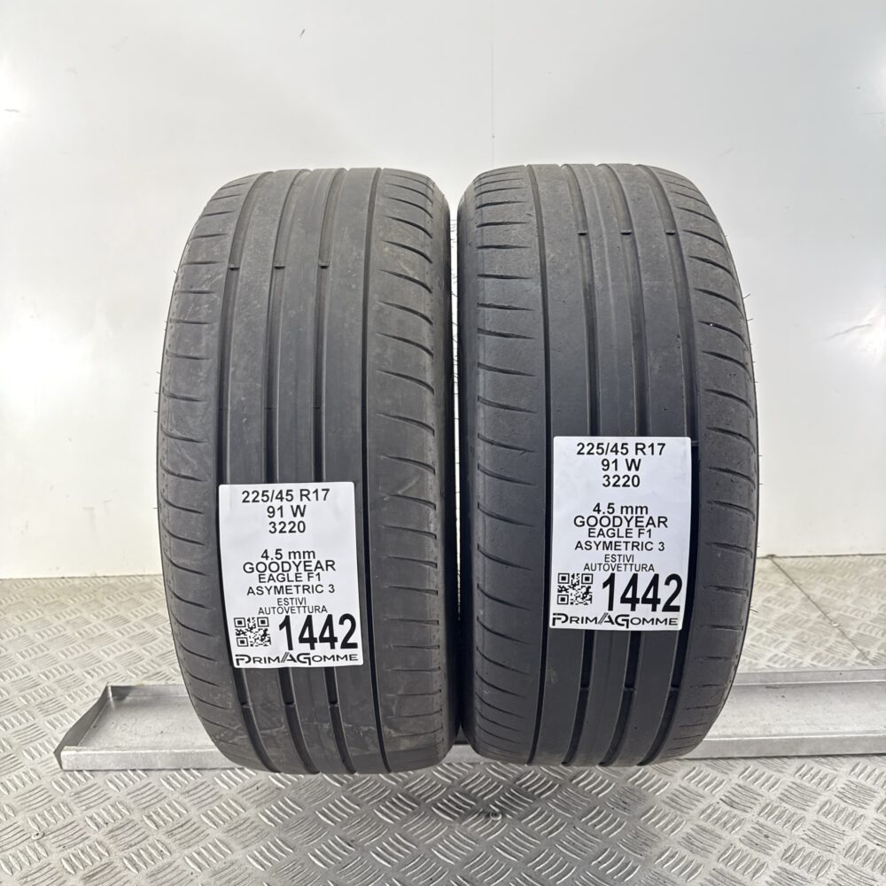 Gomme Usate 225 45 R17 91W Goodyear Eagle F1 Asymmetric 3 Estive | Gomme Usate | PrimaGomme.it Gomme Usate 225 45 R17 91W Goodyear Eagle F1 Asymmetric 3 Estive