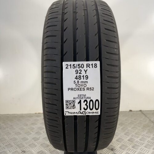 Gomma Usata 215 50 R18 92Y Toyo Proxes R52 82% Estiva