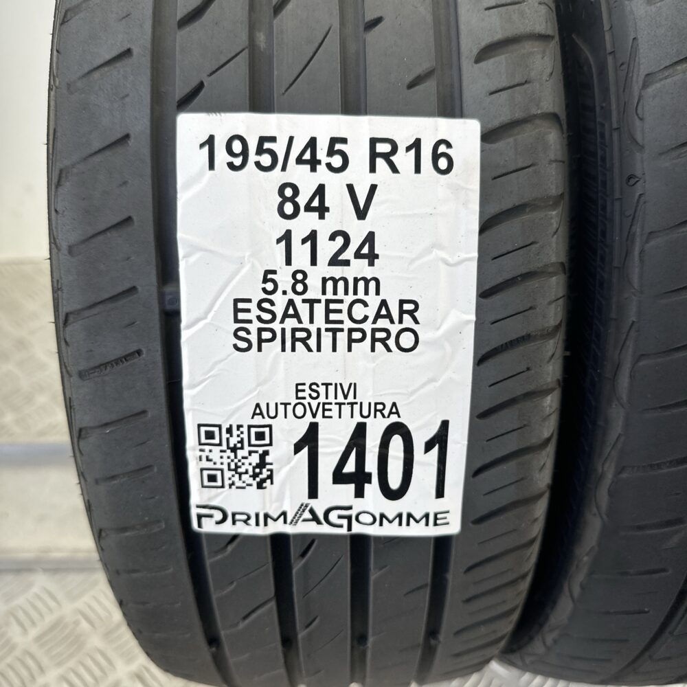 Gomme Usate 195 45 R16 84V Esatecar SpiritPro 82% Estive | Gomme Usate | PrimaGomme.it Gomme Usate 195 45 R16 84V Esatecar SpiritPro 82% Estive - immagine 2
