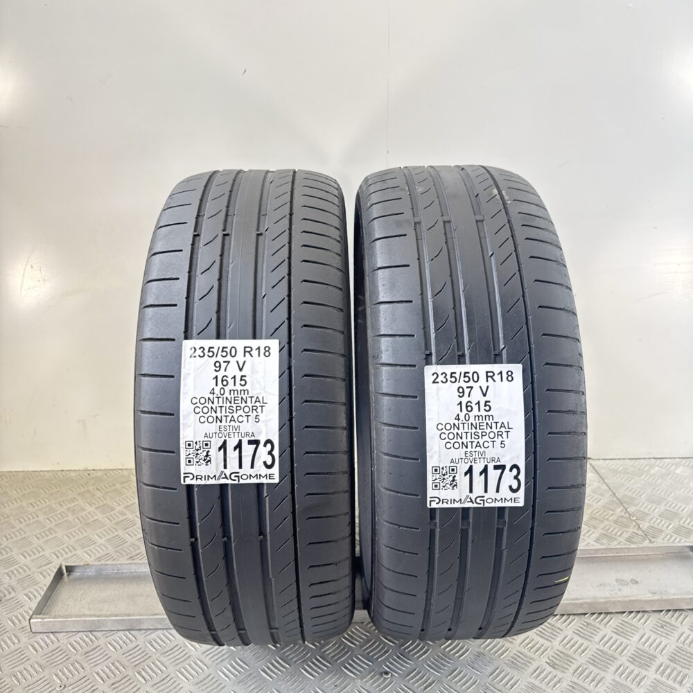 Gomme Usate 235 50 R18 97V Continental ContiSport Contact 5 Estive | Gomme Usate | PrimaGomme.it Gomme Usate 235 50 R18 97V Continental ContiSport Contact 5 Estive