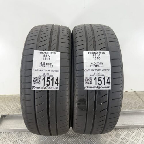 Gomme Usate 195 50 R16 88V Pirelli Cinturato P1 Verde Estive