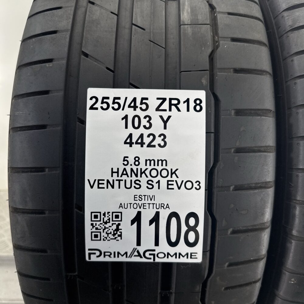 Gomme Usate 255 45 ZR18 103Y Hankook Ventus S1 Evo3 83% Estive | Gomme Usate | PrimaGomme.it Gomme Usate 255 45 ZR18 103Y Hankook Ventus S1 Evo3 83% Estive - immagine 3