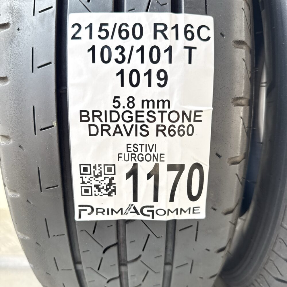 Gomme Usate 215 60 R16C 103 101T Bridgestone Duravis R660 78% Estive | Gomme Usate | PrimaGomme.it Gomme Usate 215 60 R16C 103 101T Bridgestone Duravis R660 78% Estive - immagine 3