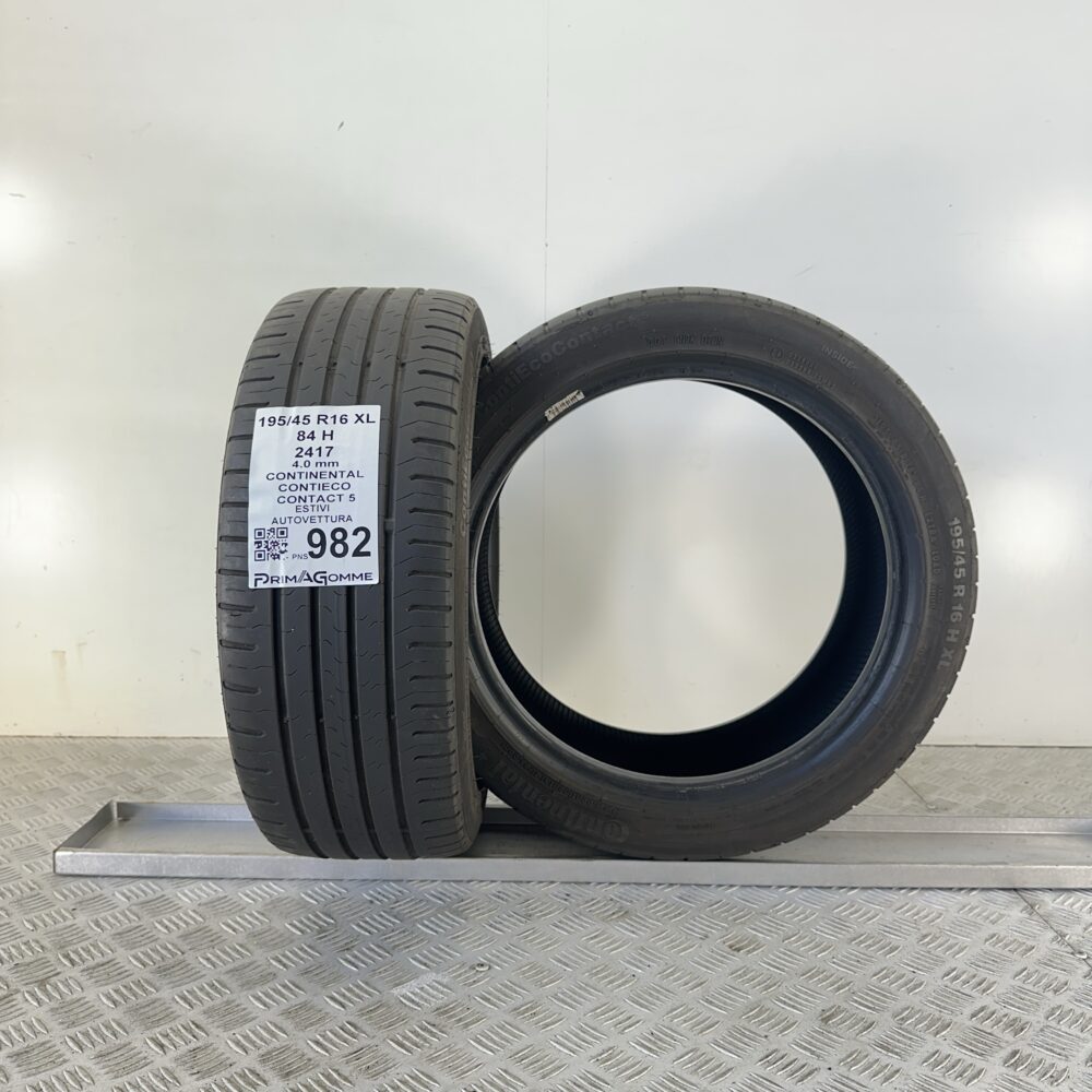 Gomme Usate 195 45 R16 XL 84H Continental ContiEcoContact 5 Estive | Gomme Usate | PrimaGomme.it Gomme Usate 195 45 R16 XL 84H Continental ContiEcoContact 5 Estive - immagine 5