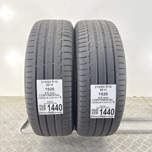 Gomme Usate 215 65 R16 98H Continental Premium Contact 6 Estive