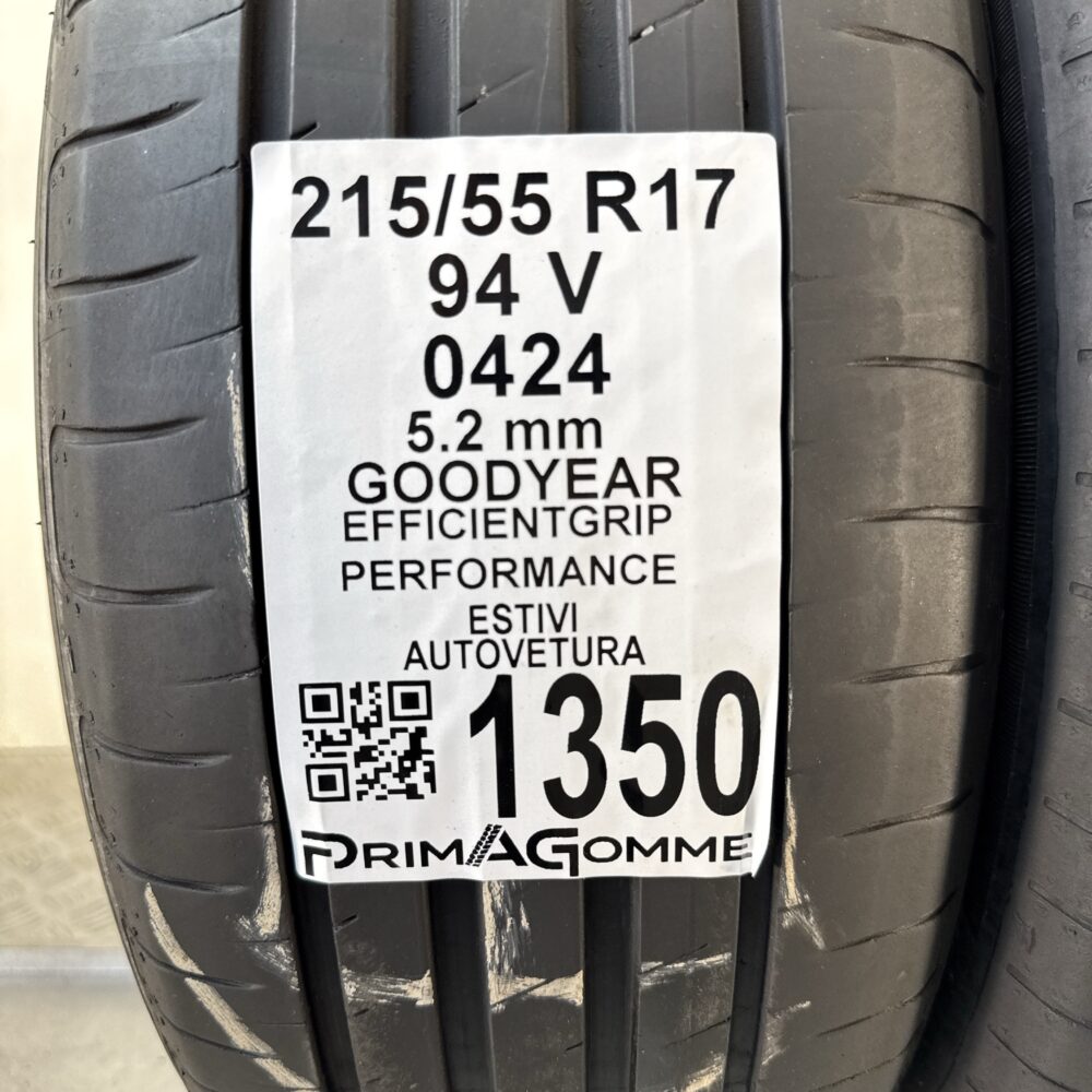 Gomme Usate 215 55 R17 94V Goodyear EfficientGrip Performance 74% Estive | Gomme Usate | PrimaGomme.it Gomme Usate 215 55 R17 94V Goodyear EfficientGrip Performance 74% Estive - immagine 3
