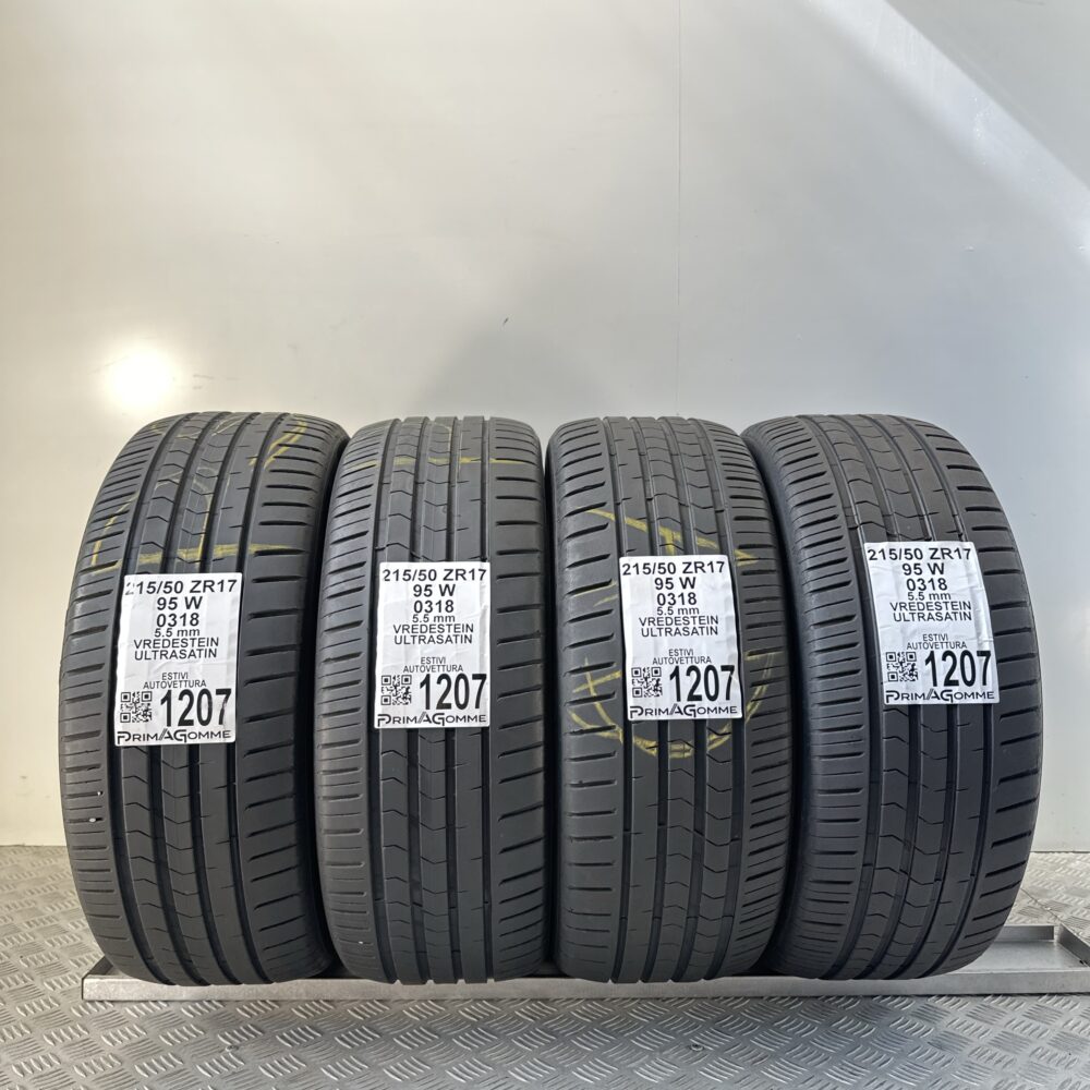 Gomme Usate 215 50 ZR17 95W Vredestein Ultrasatin 78% Estive | Gomme Usate | PrimaGomme.it Gomme Usate 215 50 ZR17 95W Vredestein Ultrasatin 78% Estive