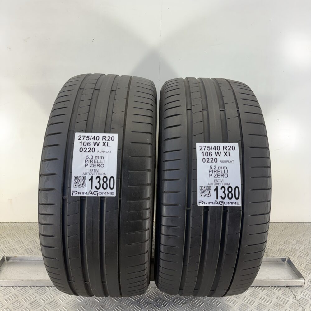 Gomme Usate 275 40 R20 XL 106W Pirelli P Zero RUNFLAT 76% Estive | Gomme Usate | PrimaGomme.it Gomme Usate 275 40 R20 XL 106W Pirelli P Zero RUNFLAT 76% Estive