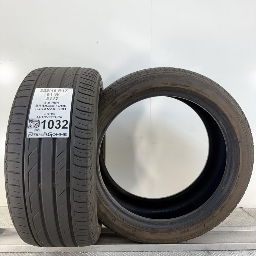 Gomme Usate 225 45 R17 91W Bridgestone Turanza T001 71% Estive | Gomme Usate | PrimaGomme.it Gomme Usate 225 45 R17 91W Bridgestone Turanza T001 71% Estive - immagine 5