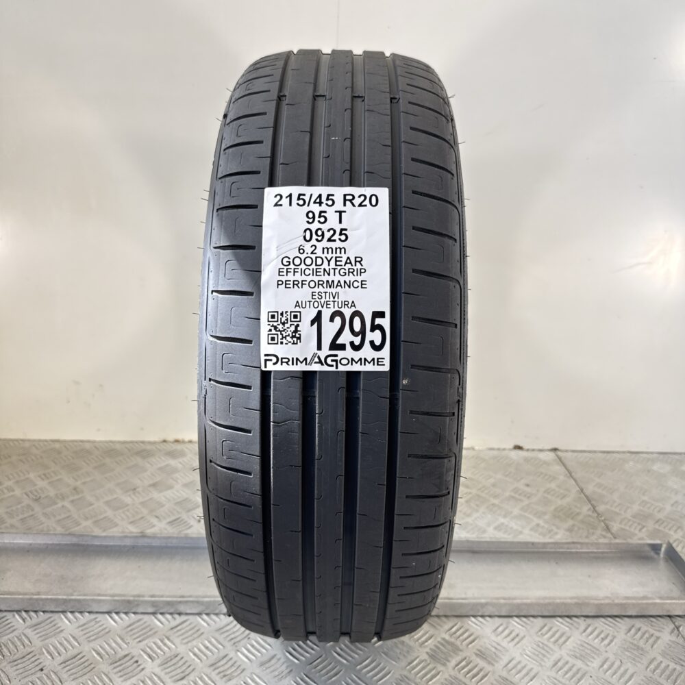 Gomma Usata 215 45 R20 95T Goodyear EfficientGrip Performance 89% Estiva | Gomme Usate | PrimaGomme.it Gomma Usata 215 45 R20 95T Goodyear EfficientGrip Performance 89% Estiva