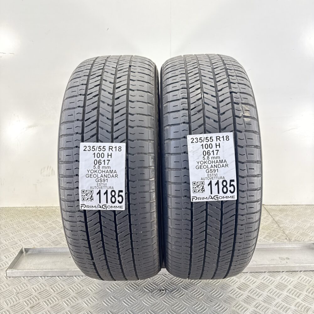 Gomme Usate 235 55 R18 100H Yokohama Geolandar GS91 82% Estive | Gomme Usate | PrimaGomme.it Gomme Usate 235 55 R18 100H Yokohama Geolandar GS91 82% Estive