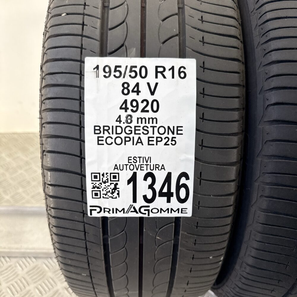 Gomme Usate 195 50 R16 84V Bridgestone Ecopia EP25 Estive | Gomme Usate | PrimaGomme.it Gomme Usate 195 50 R16 84V Bridgestone Ecopia EP25 Estive - immagine 7