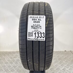 Gomma Usata 205 45 R17 XL 88V Michelin Primacy 4 Estiva